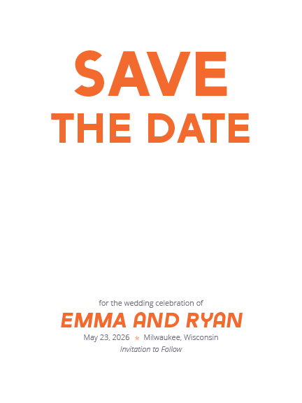Save the date design